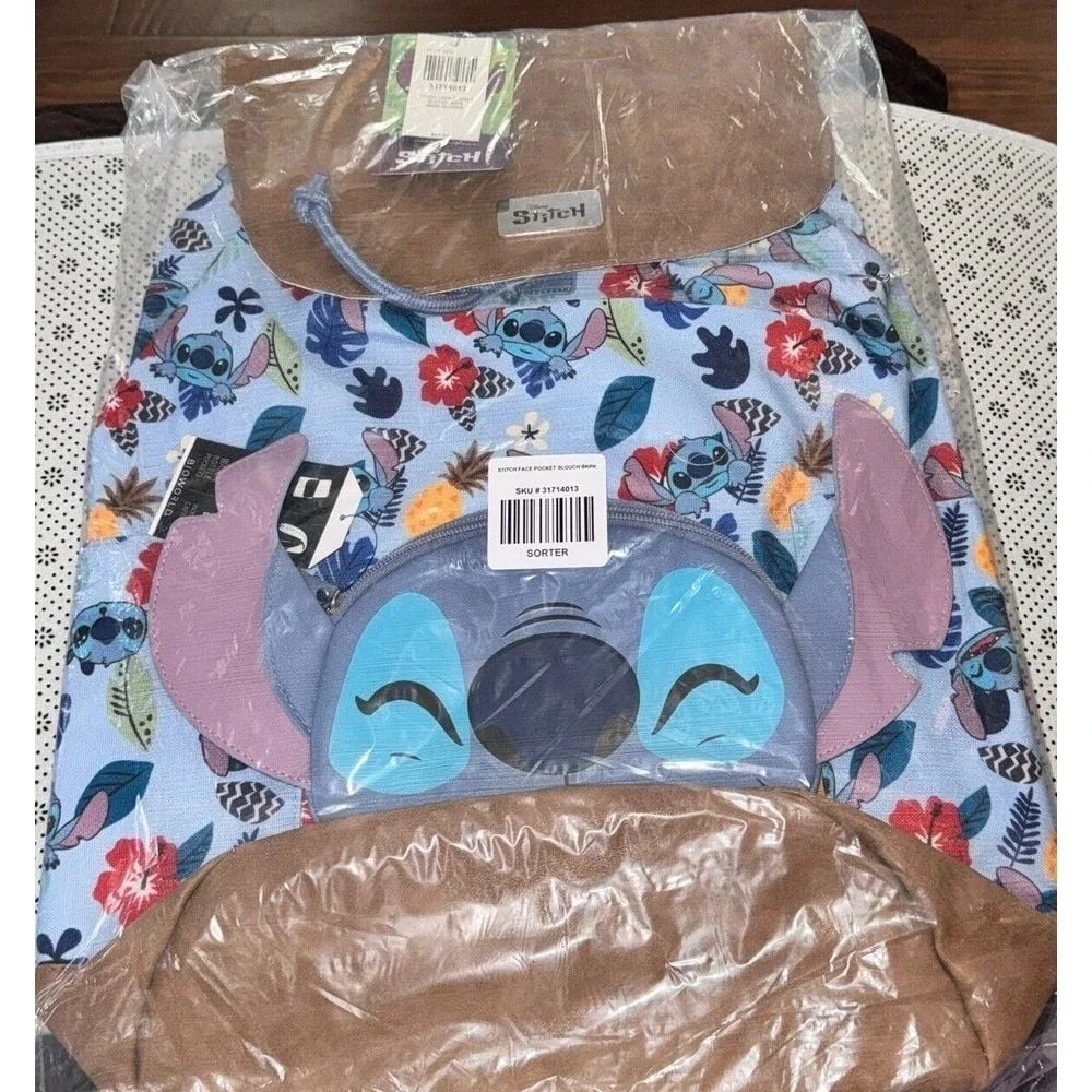 Disney Bioworld 2024 Stitch Tropical Face Backpack New‎